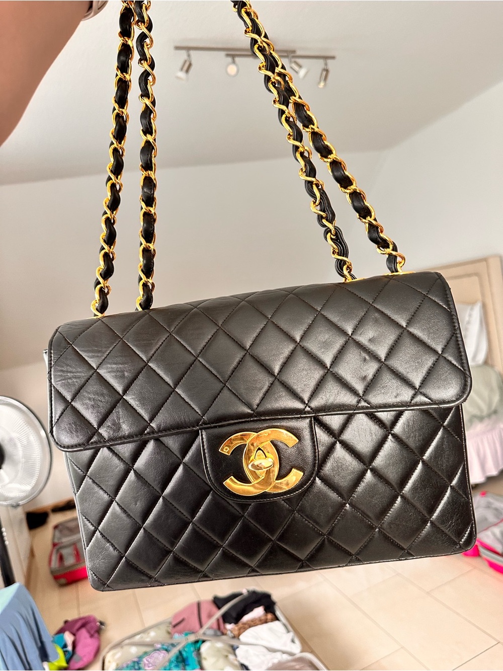 Chanel Vintage Jumbo Black
